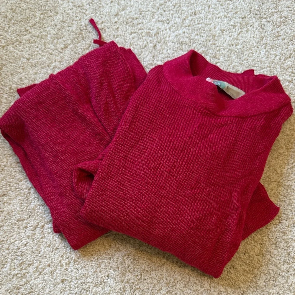 Free People Malibu Solid Pant Surf Set in Ski Patrol Red - Picture 5 of 5